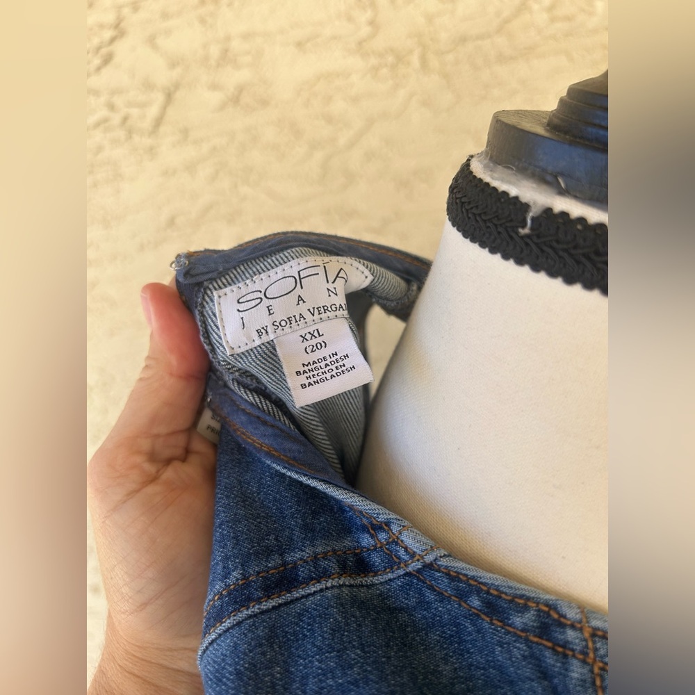 Sofia By Sofia Vergara Blue Denim Midi Dress - image 5